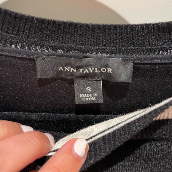 Ann Taylor Striped Sweater with Attached Tank - Picture 2 of 4